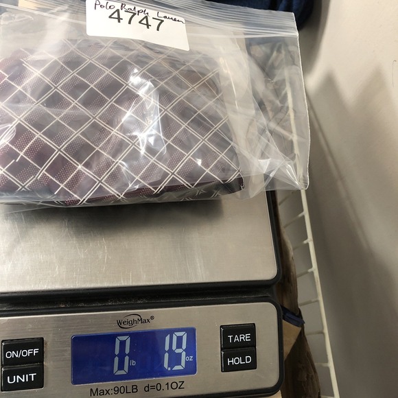 VTG Lauren Ralph Lauren Tie Burgundy Plaid Diamond 100% SILK Made USA Hand Finis - Picture 11 of 11